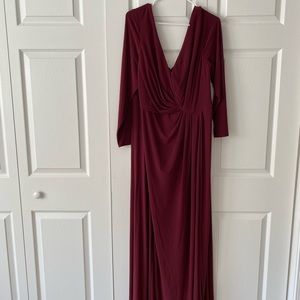 Burgundy formal dress, worn once, David’s Bridal, Size 24